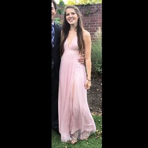 Sheer pink floor length dress- only worn once
